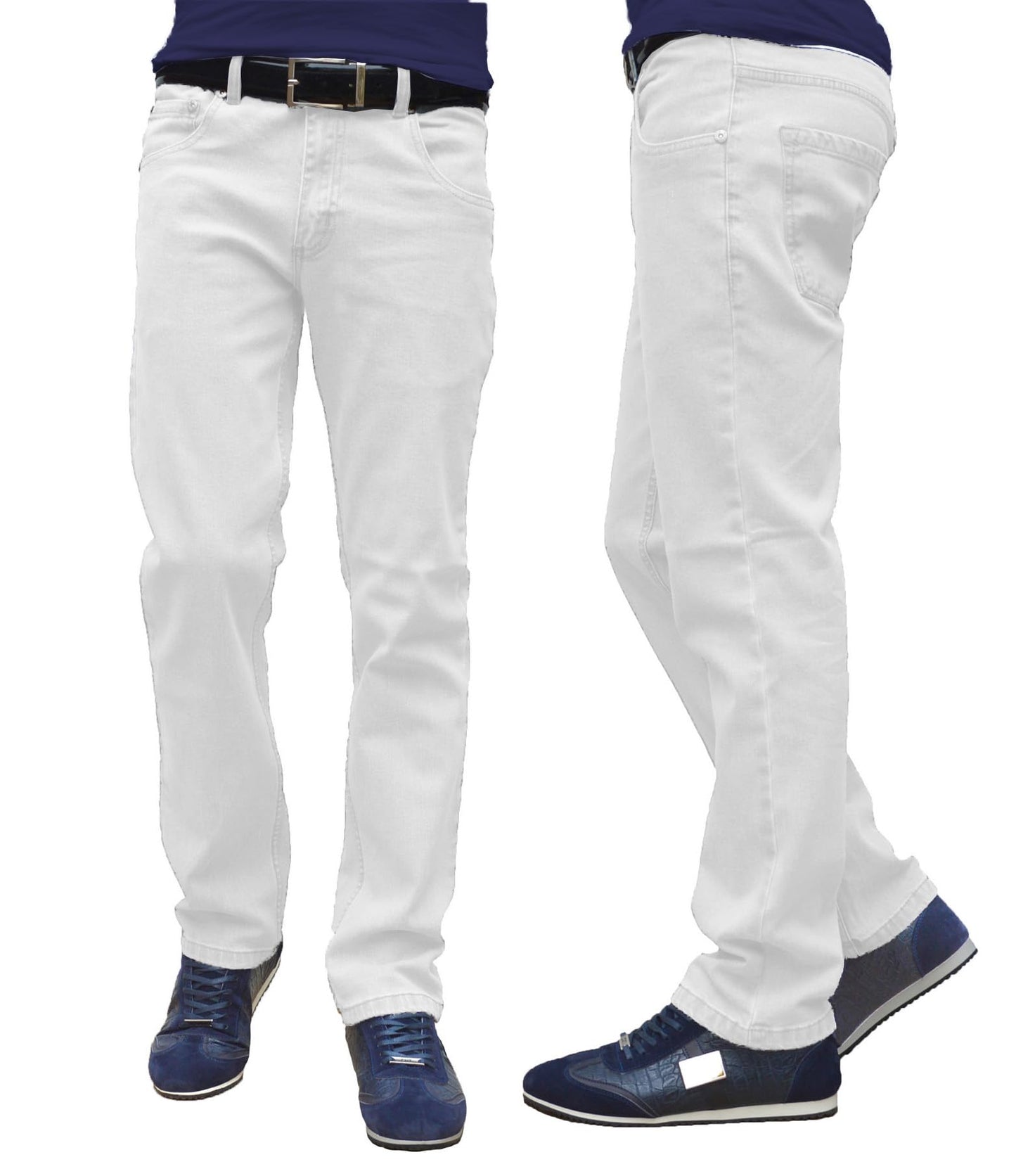 Mens Stretch Slim Fit Classic Basic Denim Slimfit Jeans Black All UK Waist and Leg Size