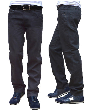 Mens Stretch Slim Fit Classic Basic Denim Slimfit Jeans Black All UK Waist and Leg Size
